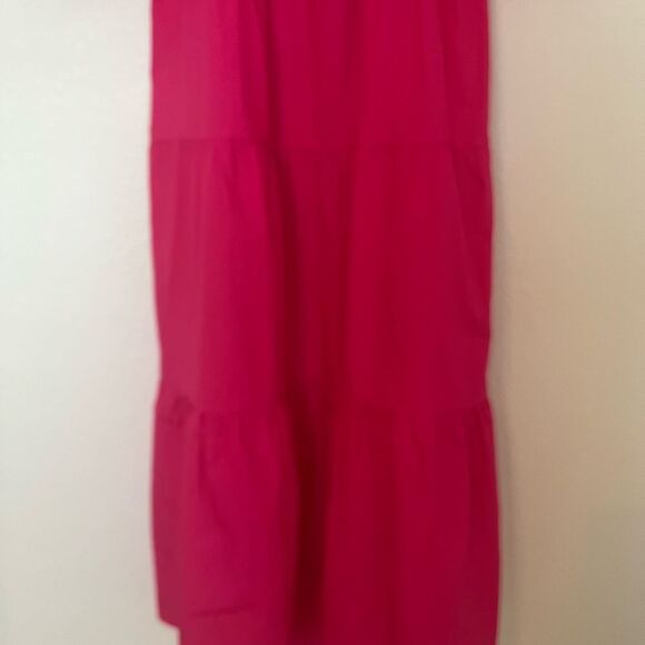 MINKPINk Puff-Sleeve Open-Back Tiered Midi Dress NEW NWT - Picture 3 of 6